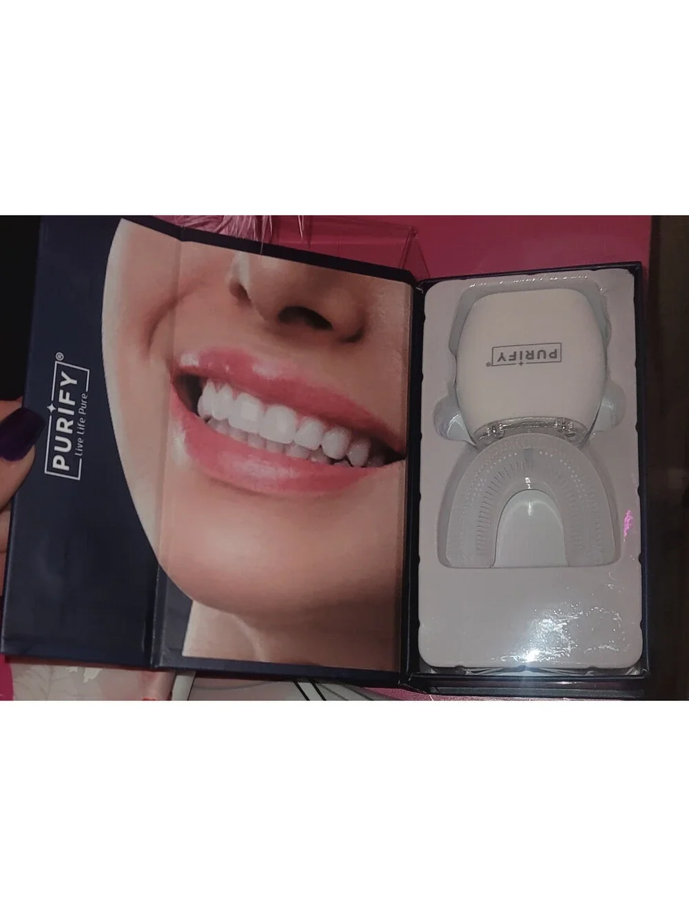 PURIFY 360 DEGREES ULTRASONIC ELECTRIC WHITENING TOOTHBRUSH & CHARGER NEW IN BOX